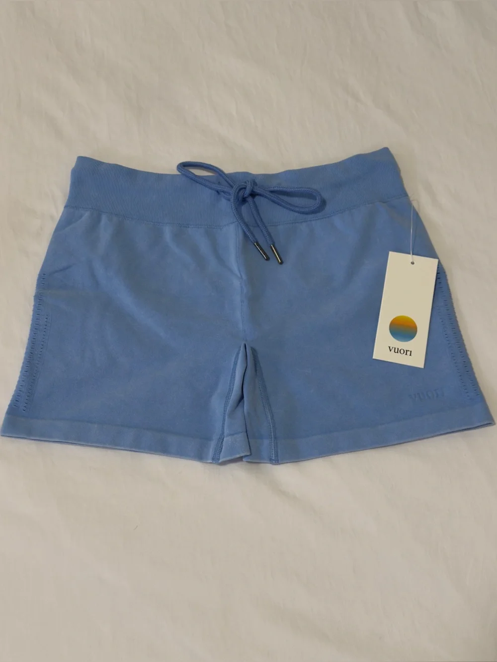 Vuori Pointelle Seamless Short Oasis Blue NEW